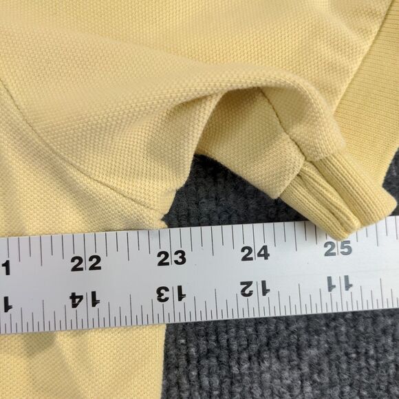 Polo by Ralph Lauren Mens Polo Shirt Yellow Large Short Sleeve Hi Lo Hem Cotton - Picture 15 of 15